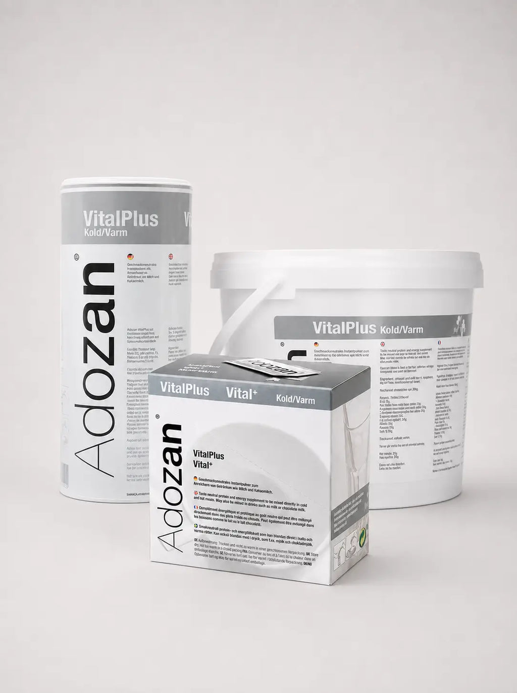 Adozan VitalPlus in verschiedenen Verpackungsgrössen.